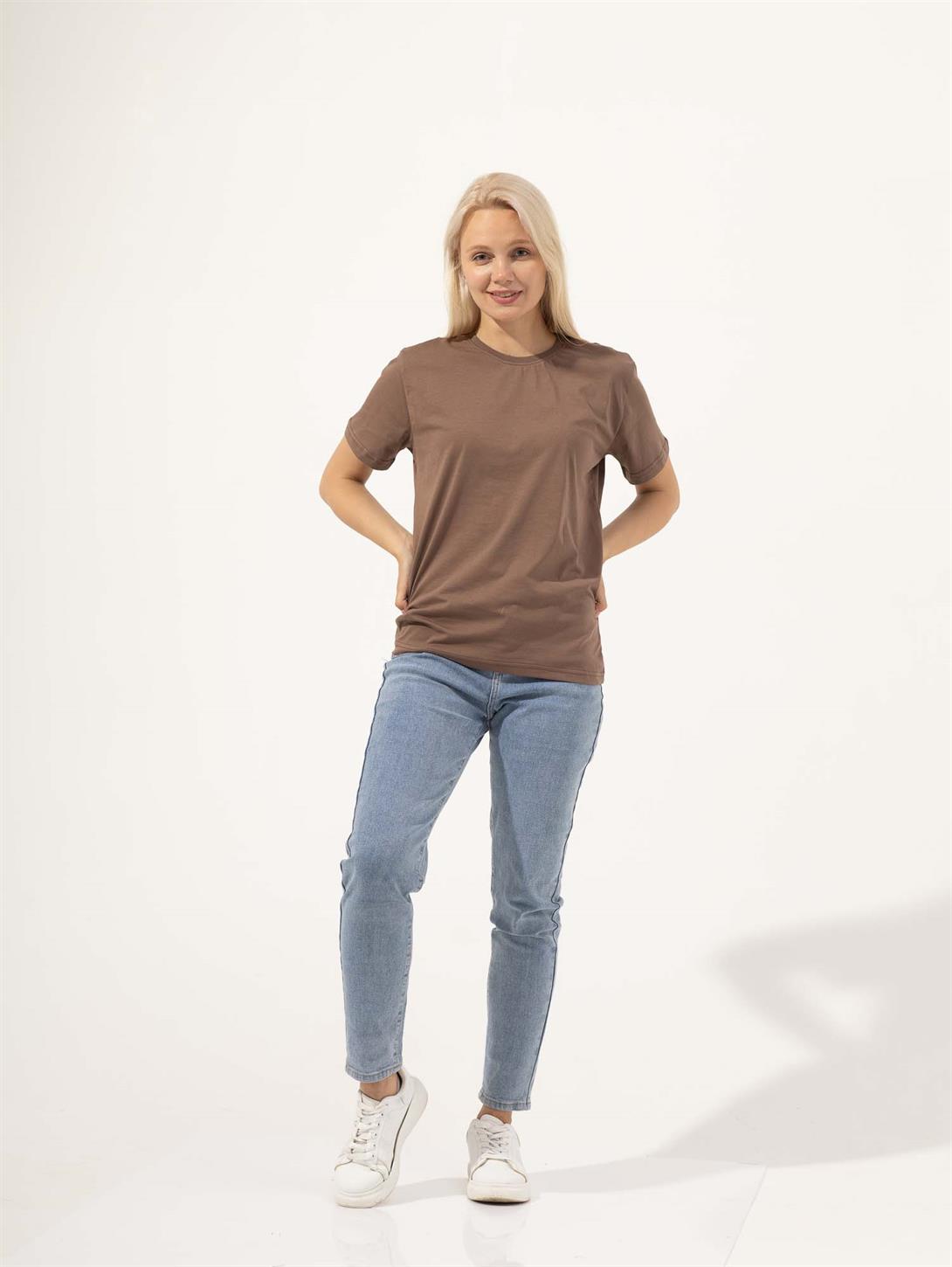 Trendiz Kadın Slim Tshirt Kahve