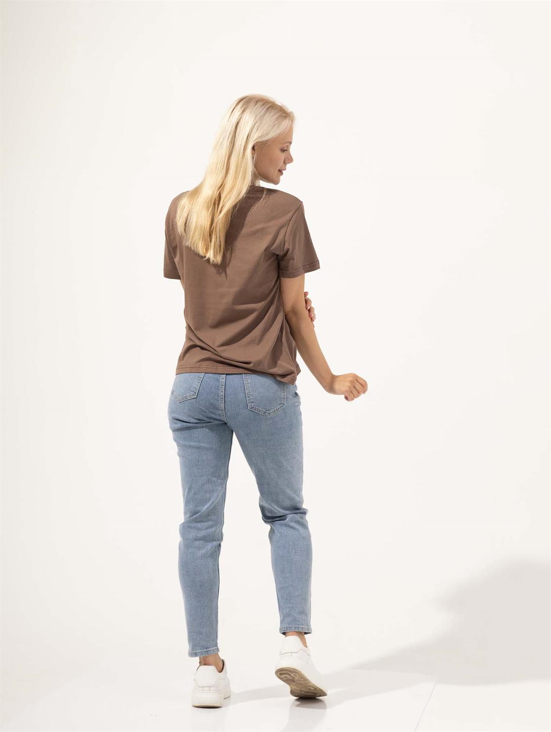 Trendiz Kadın Slim Tshirt Kahve