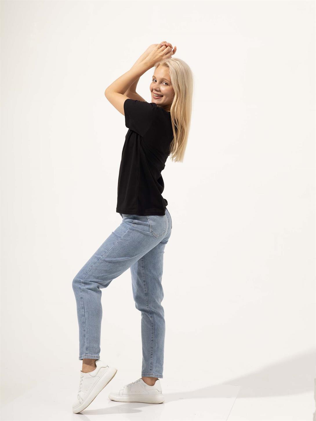 Trendiz Kadın Slim Tshirt Siyah