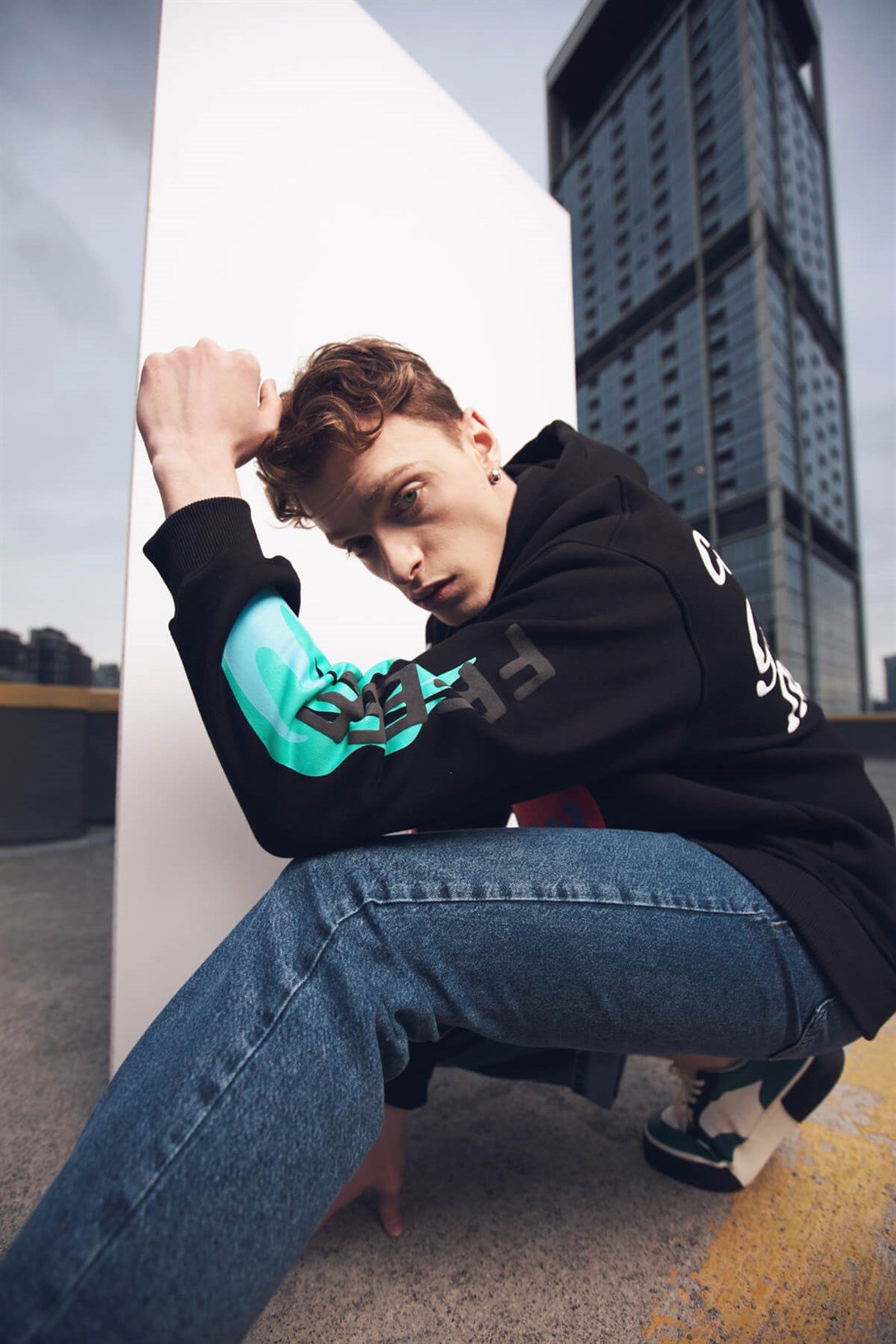 Trendiz Kanye Oversıze Sweatshirt Hoodie Siyah TR30026