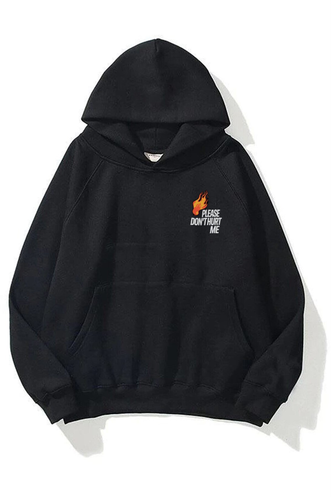 Trendiz Please Dont Hurt Me Unisex Sweatshirt Hoodie Siyah