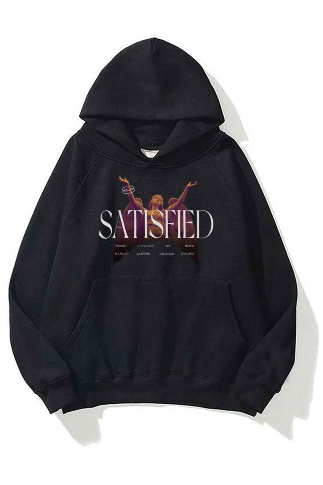 Trendiz Satisfied Unisex Sweatshirt Hoodie Siyah