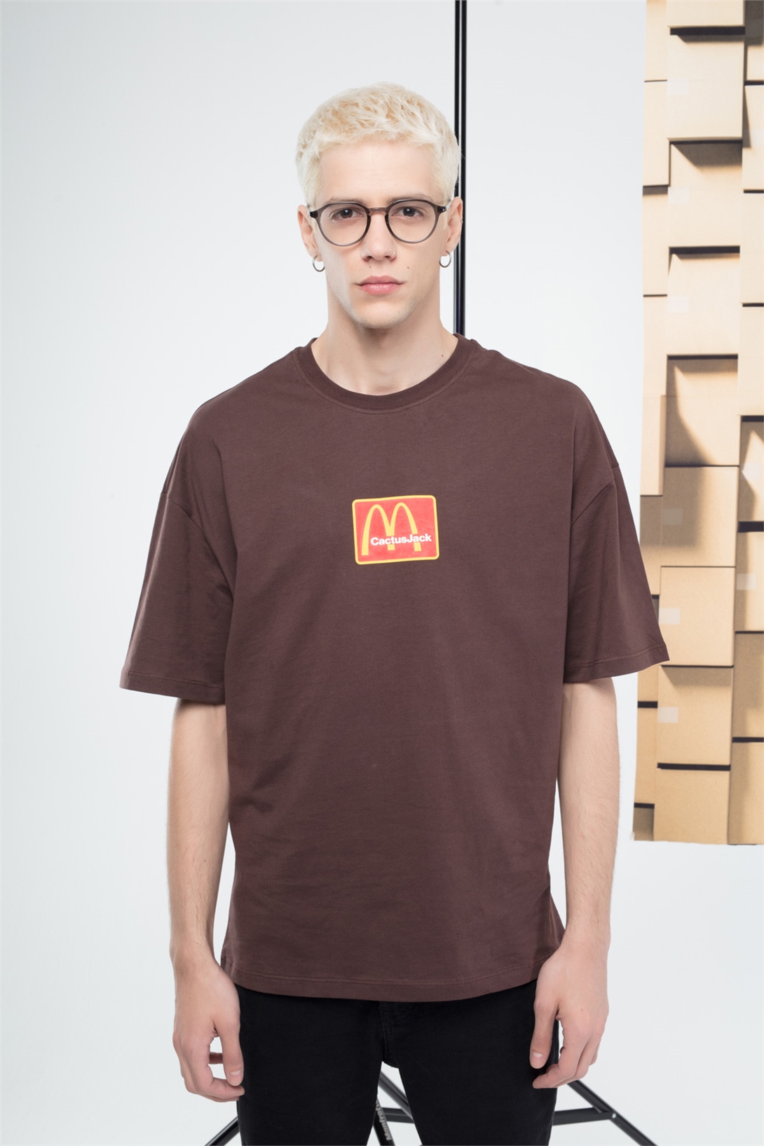 Trendiz Erkek Mc Cactusjack Tshirt Kahverengi