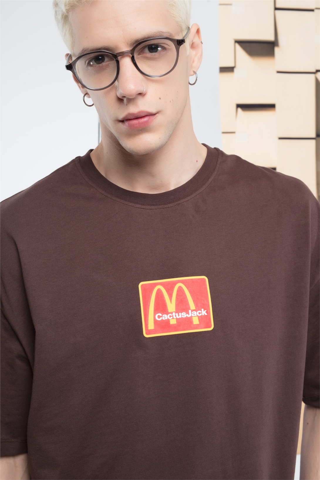 Trendiz Erkek Mc Cactusjack Tshirt Kahverengi