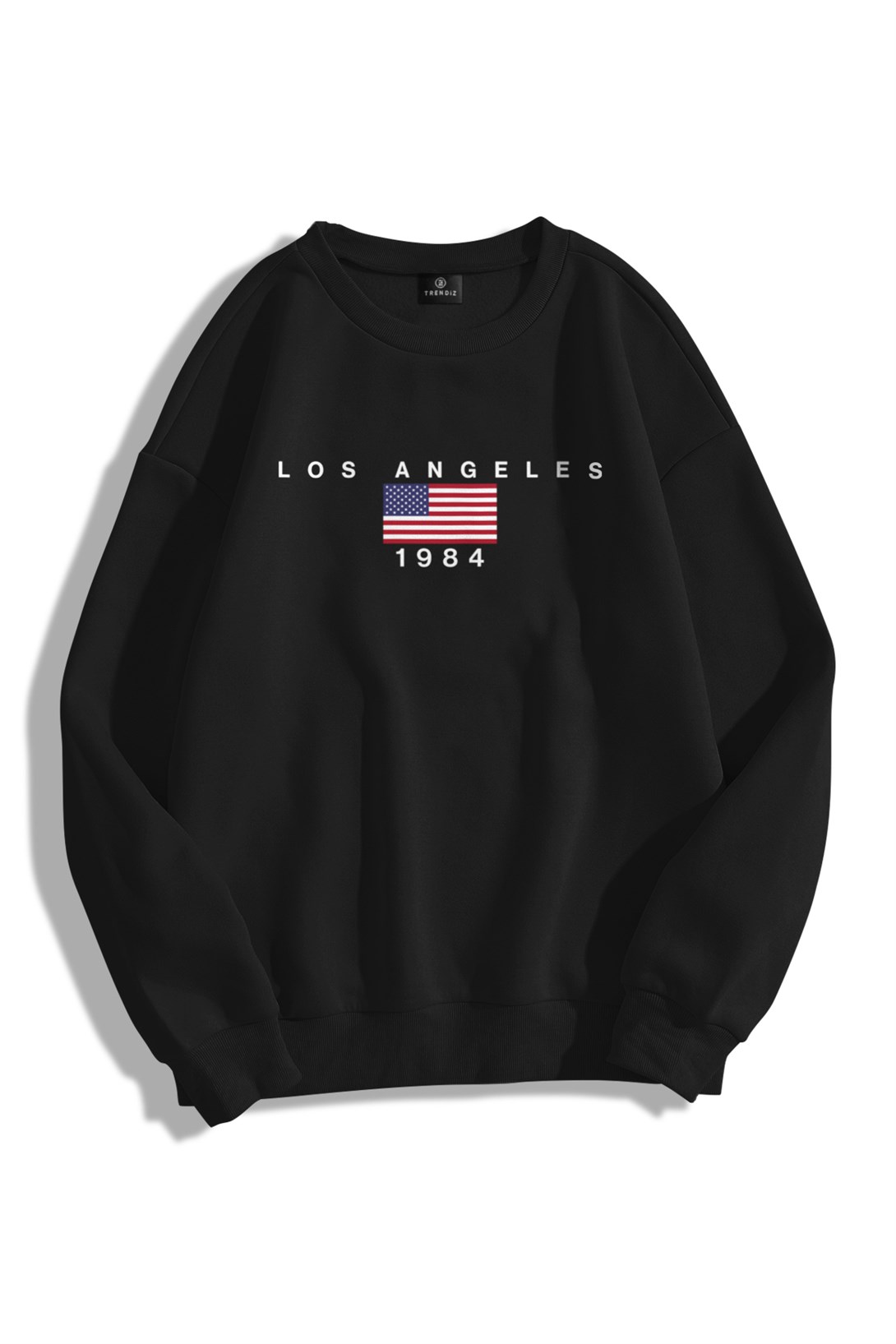 Trendiz Unisex 1984 Los Angeles Bisiklet Yaka Sweatshirt Hoodie