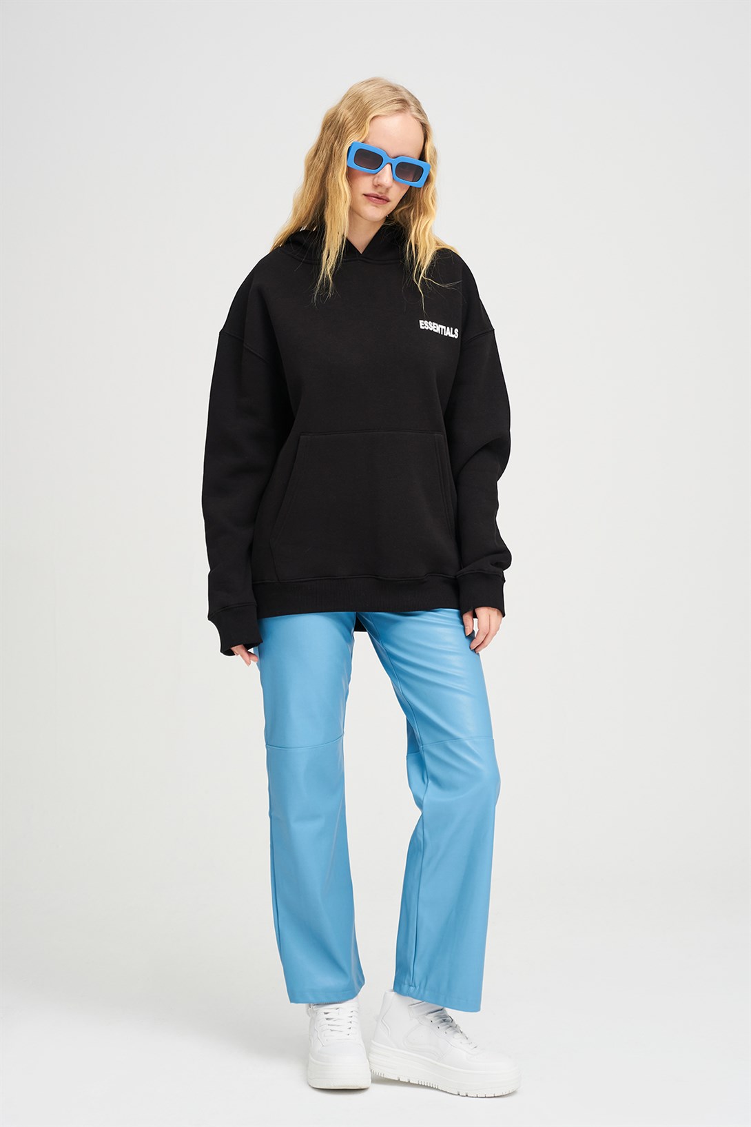 Trendiz Unisex 303 Essential Sweatshirt Hoodie Siyah