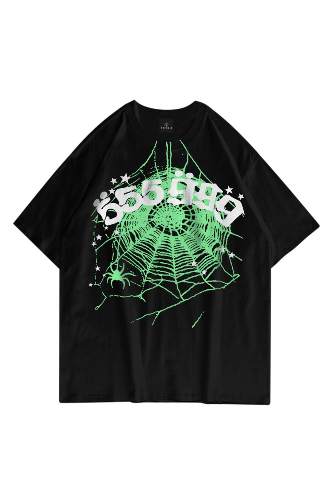 Trendiz Unisex 555 Spider Siyah Tshirt