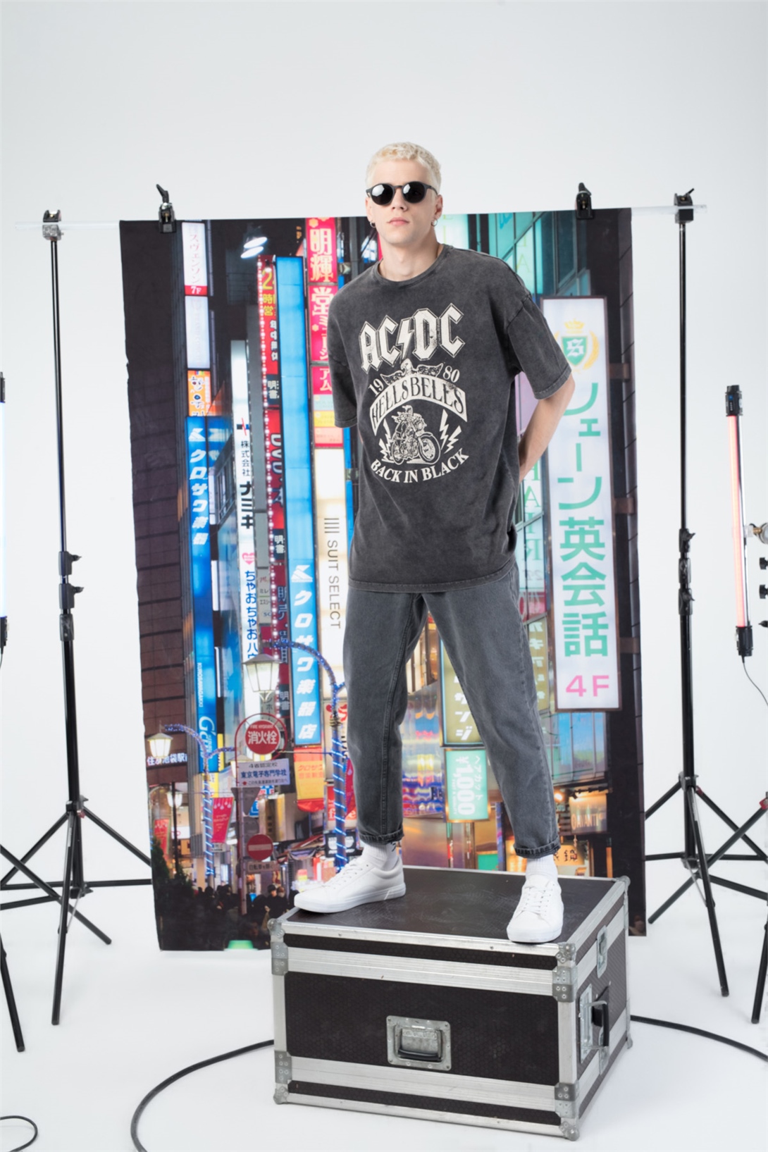 Trendiz Erkek Ac/Dc Tshirt Antrasit