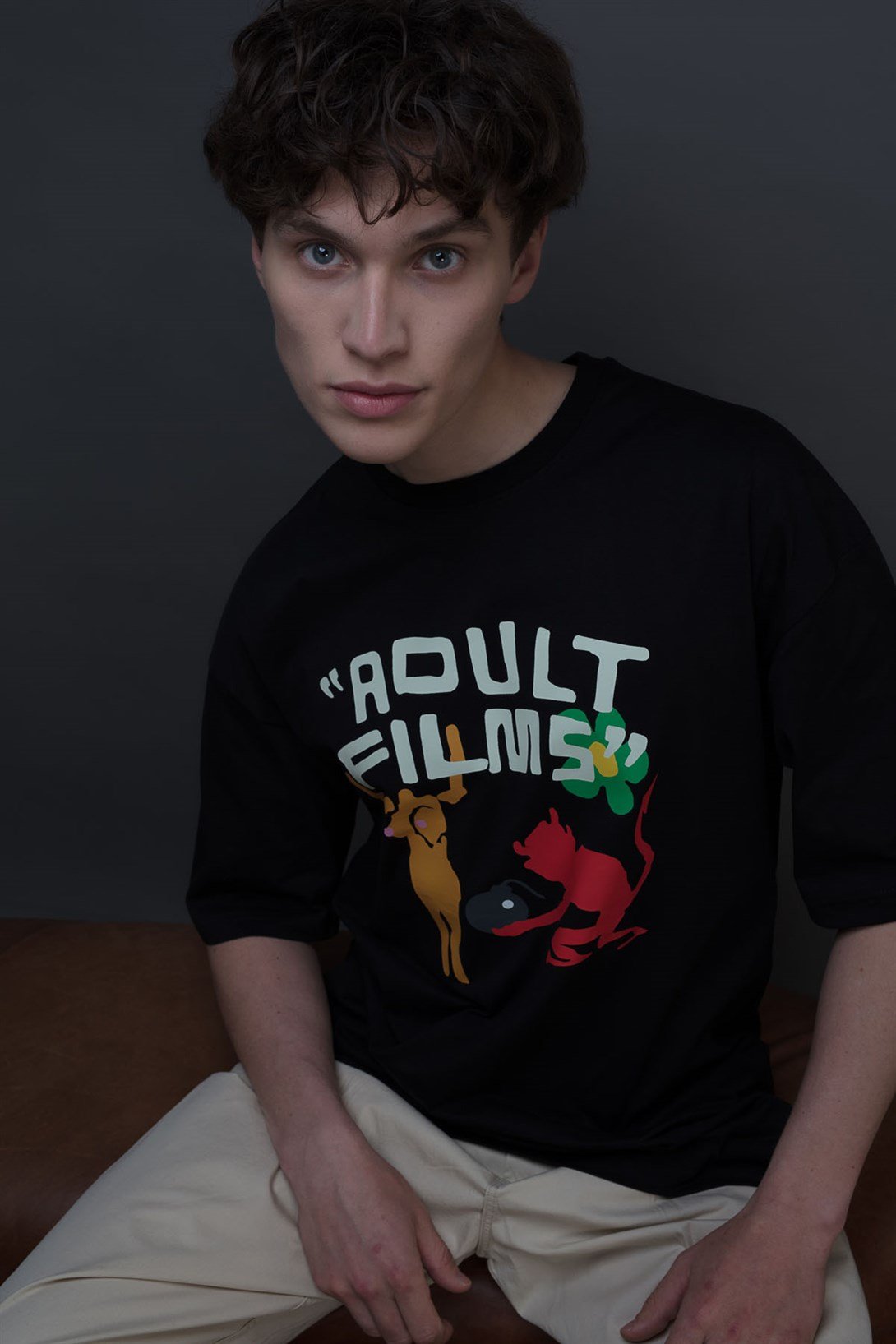 Trendiz Unisex Adult Films Siyah Tshirt