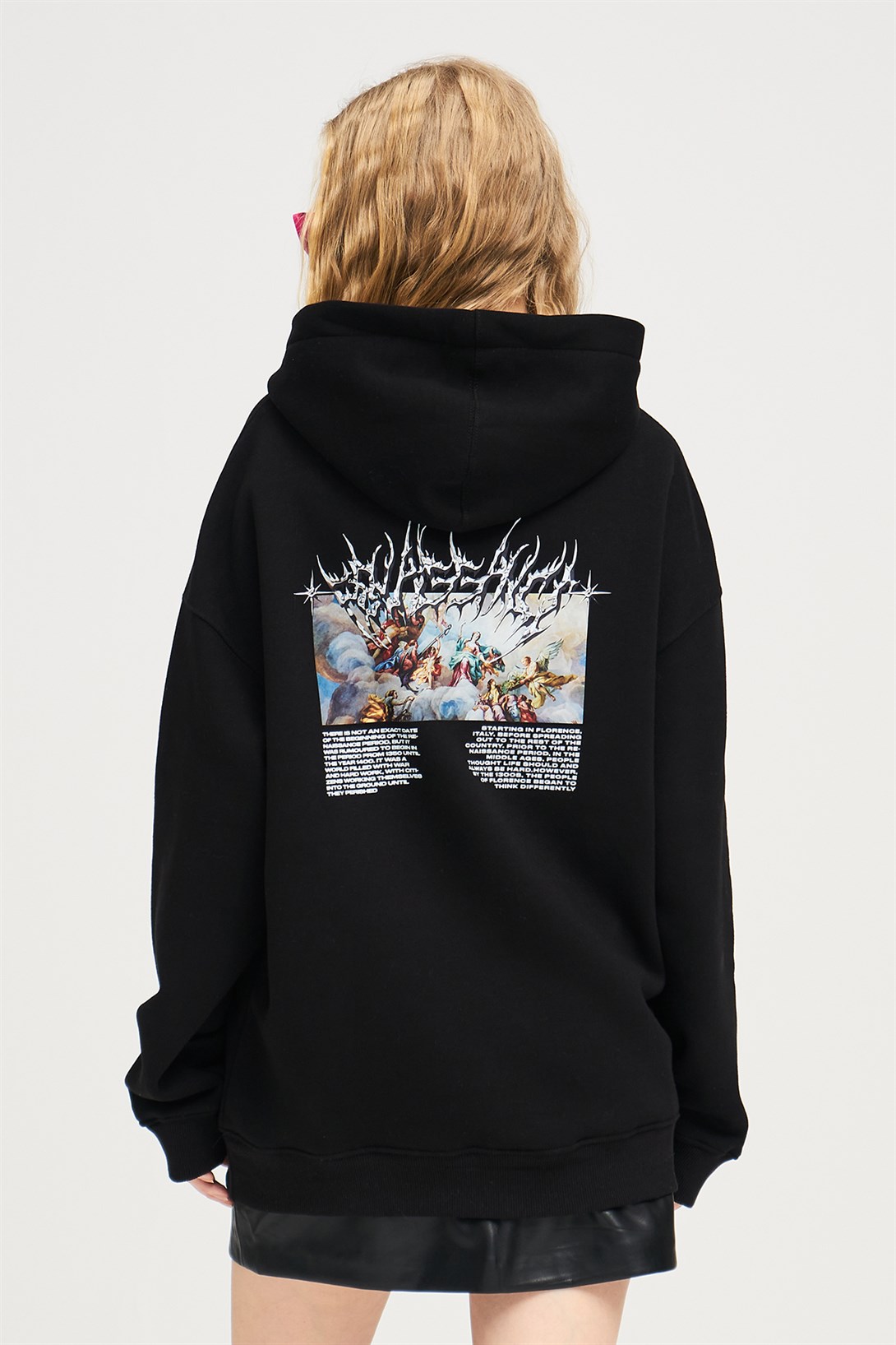 Trendiz Unisex Angel Sweatshirt Hoodie Siyah