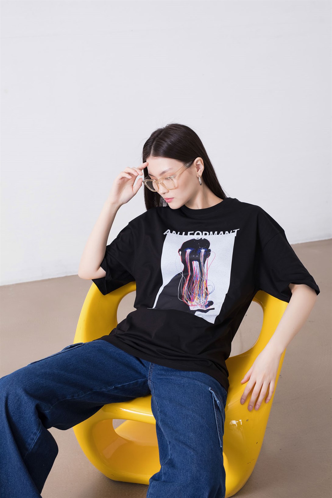 Trendiz Unisex Aniformant Siyah Tshirt