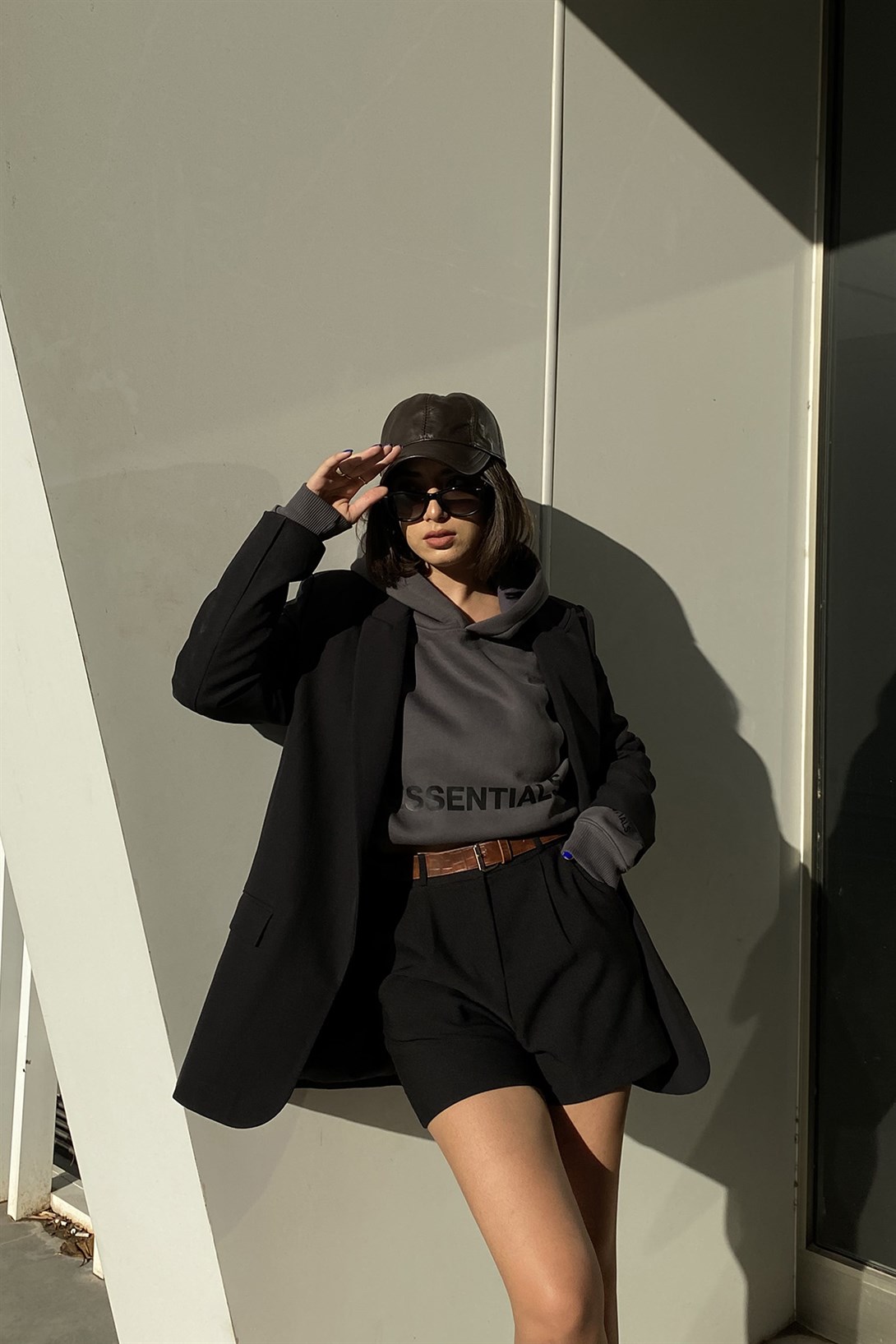 Trendiz Unisex Antrasit Essentials Sweatshirt Hoodie