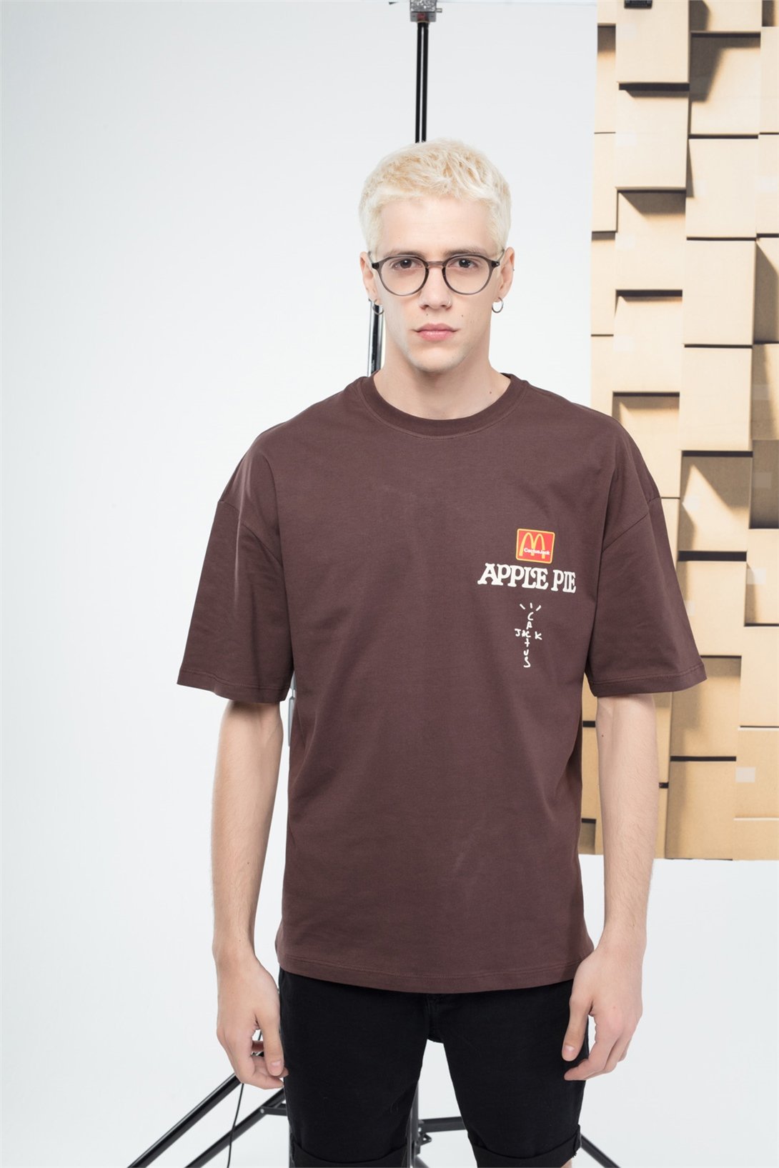 Trendiz Erkek Applepie Cactusjack Tshirt Kahverengi