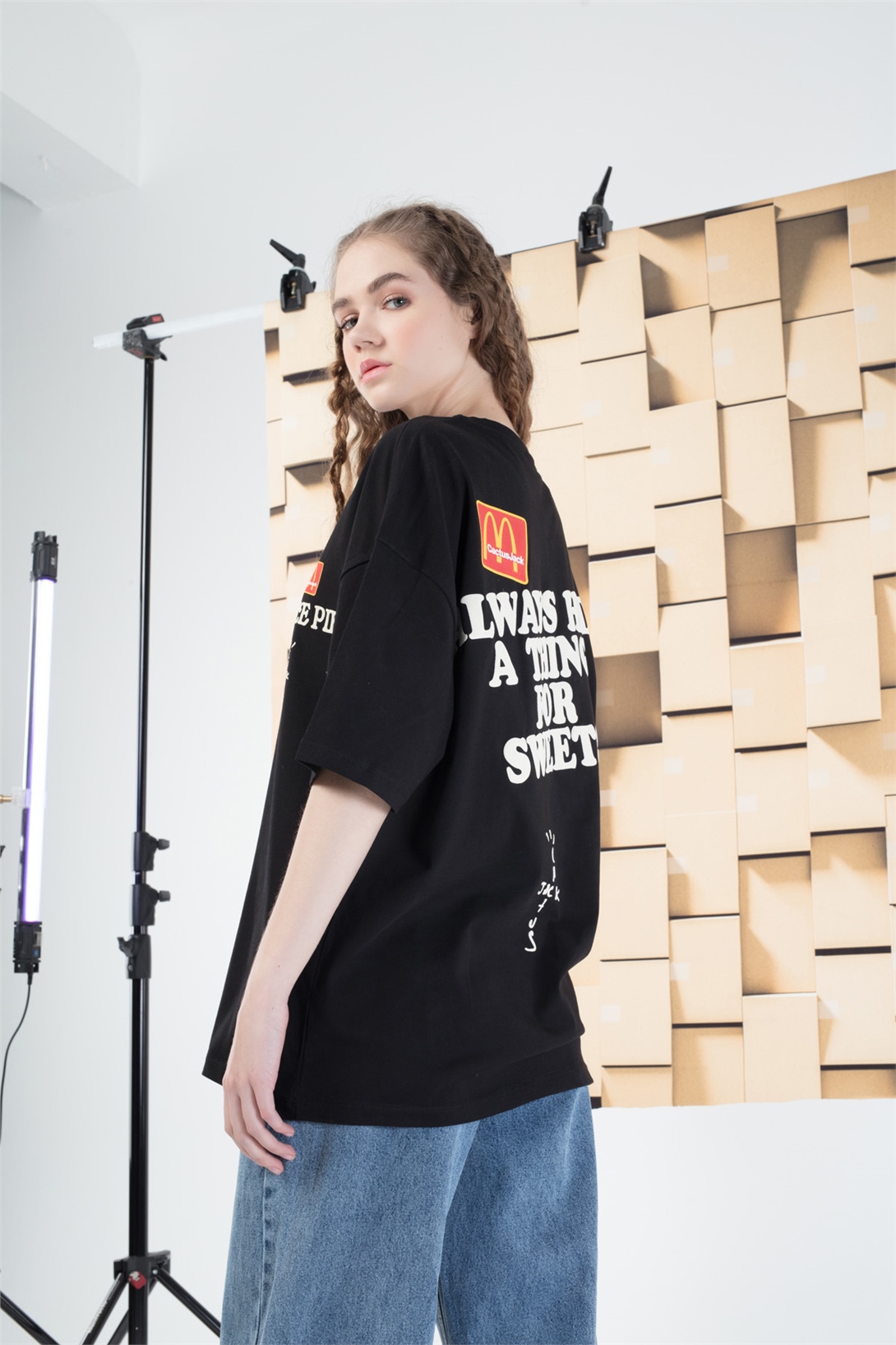 Trendiz Applepie Cactusjack Kadın Tshirt Siyah