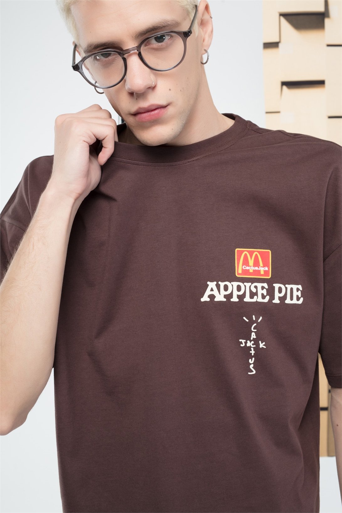 Trendiz Erkek Applepie Cactusjack Tshirt Kahverengi