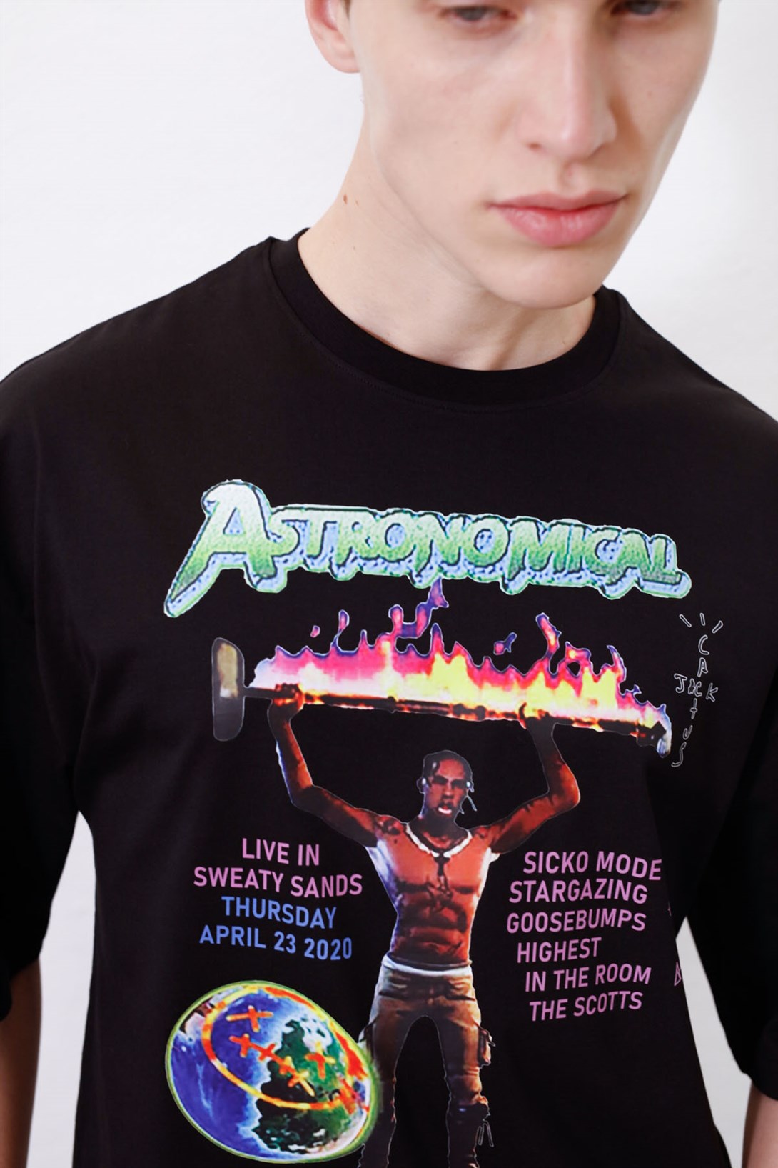 Trendiz Unisex Astronomical 2020 Siyah Tshirt