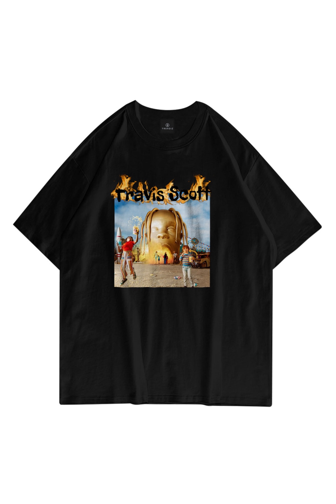 Trendiz Unisex Astroworld Album Cover Siyah Tshirt