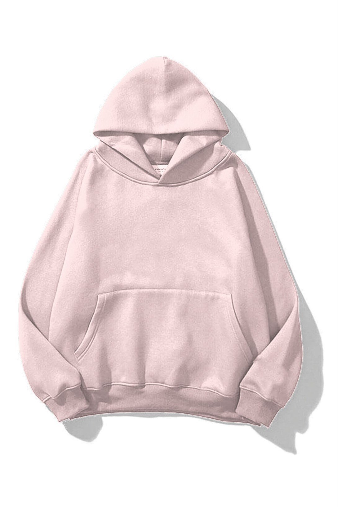 Trendiz Unisex  Basic Sweatshirt Hoodie Pembe