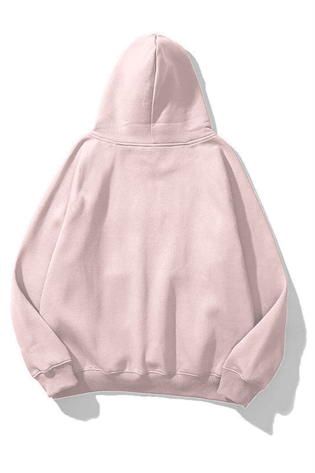 Trendiz Unisex  Basic Sweatshirt Hoodie Pembe