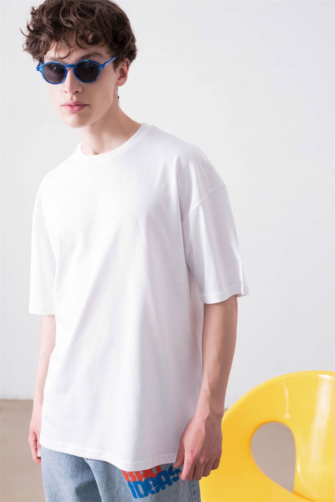 Trendiz Unisex Beyaz Basic Tshirt