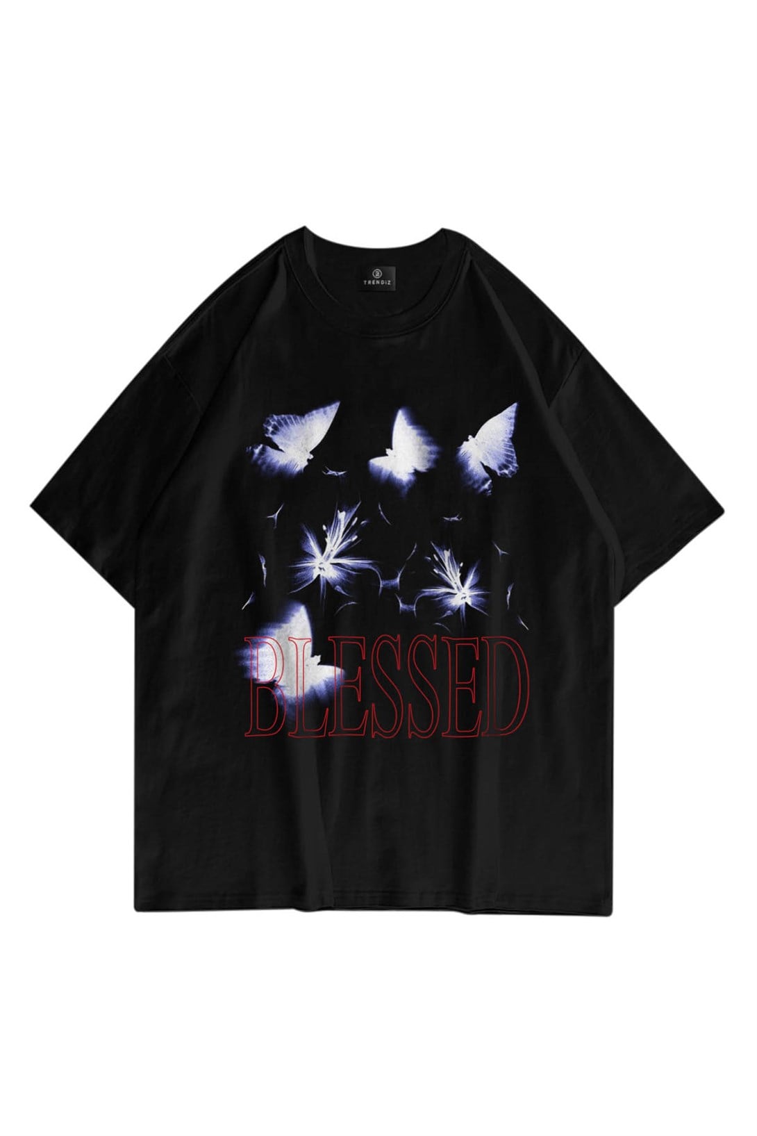 Trendiz Unisex Blessed Siyah Tshirt