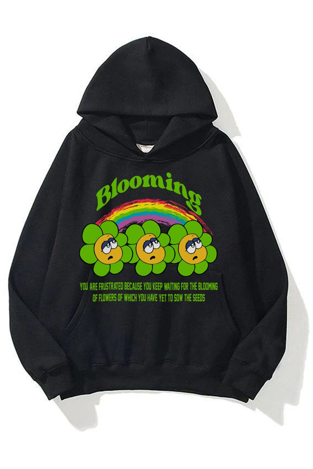 Trendiz Unisex Blooming Sweatshirt Hoodie Siyah