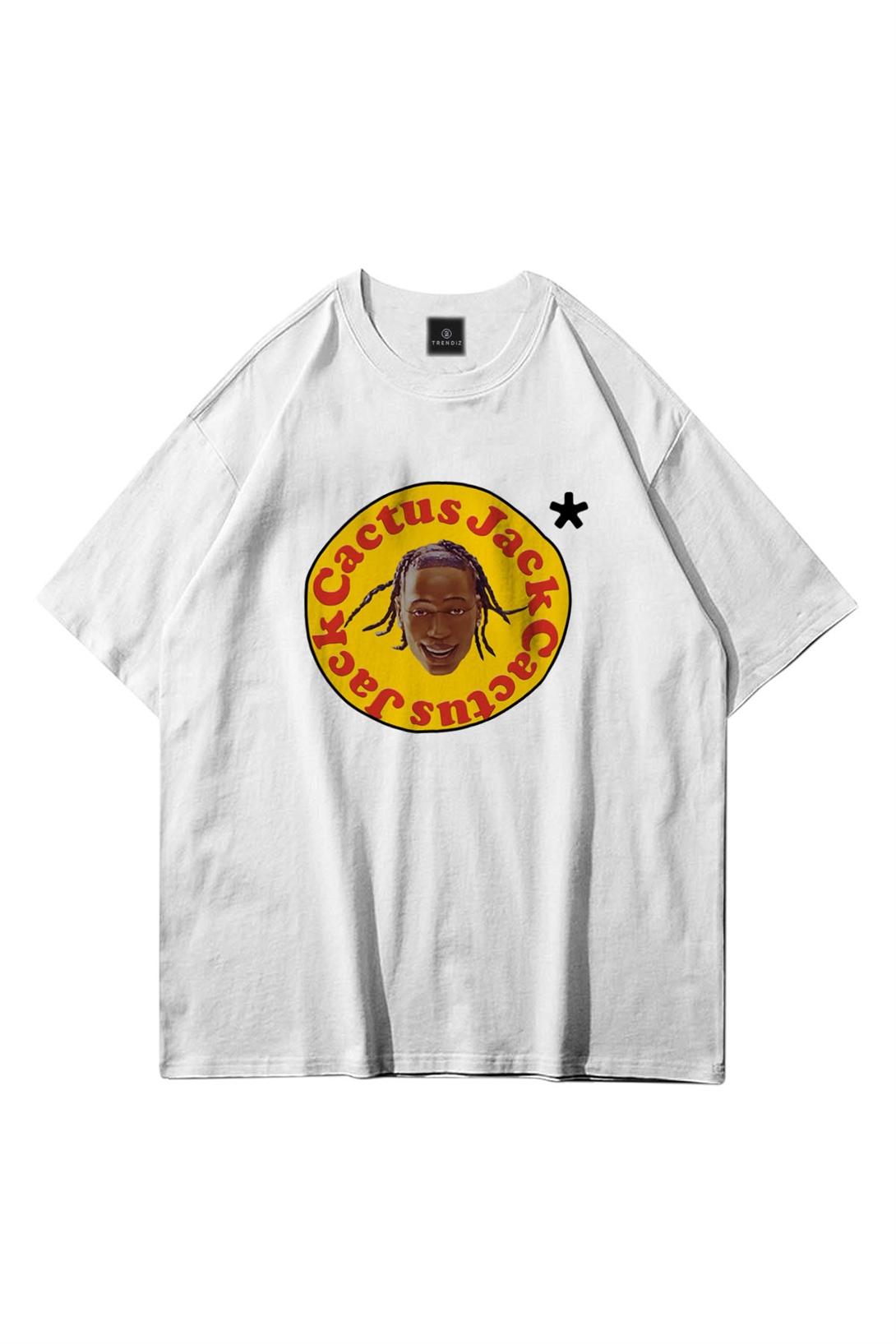 Trendiz Unisex Breakfast Cactus Jack Beyaz  Tshirt