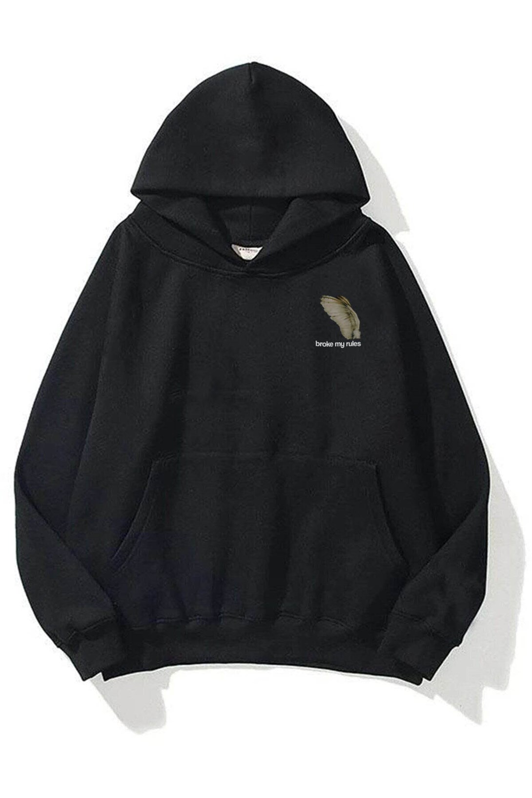 Trendiz Unisex Broke My Rules Sweatshirt Hoodie Siyah