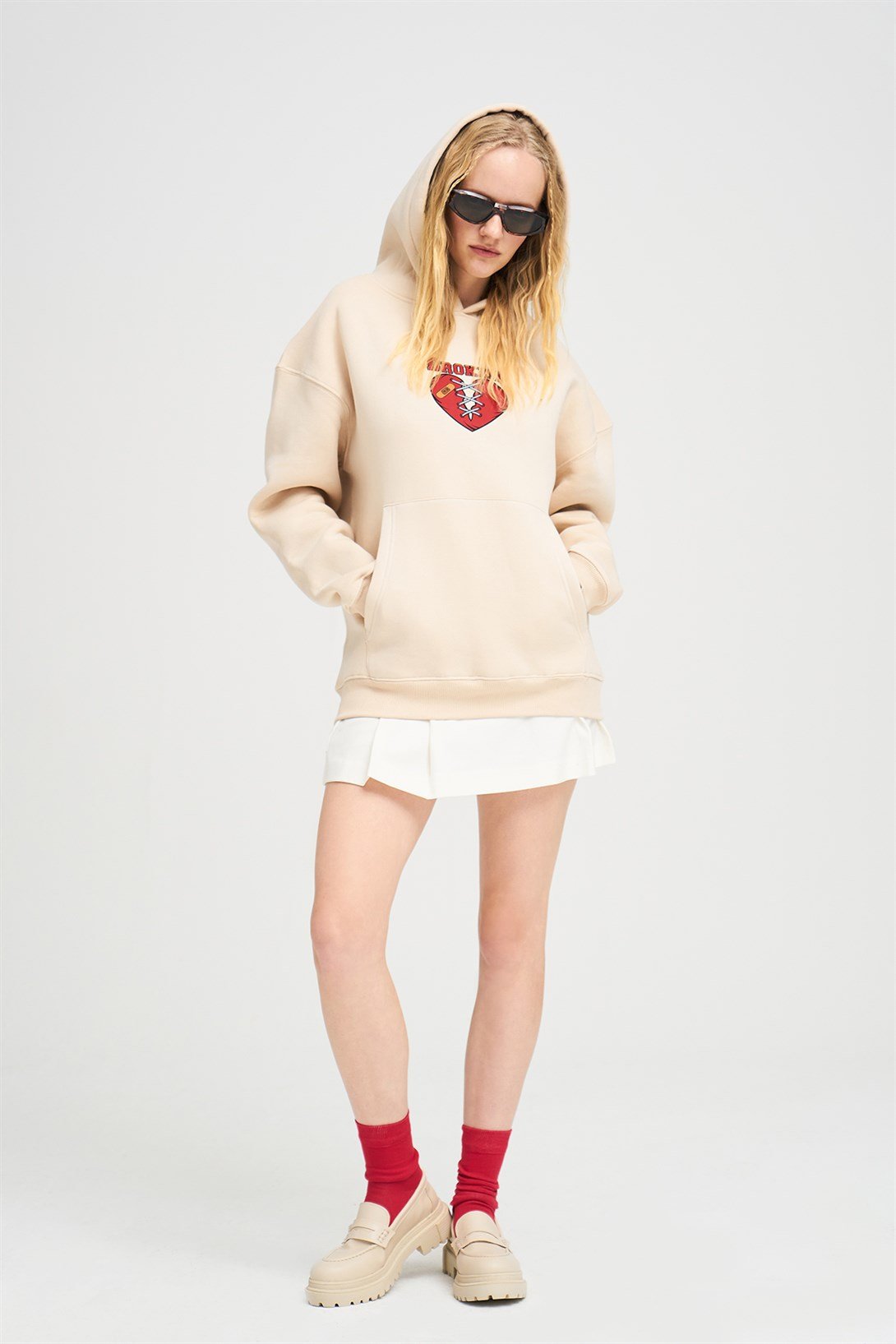 Trendiz Unisex Broken Sweatshirt Hoodie Taş