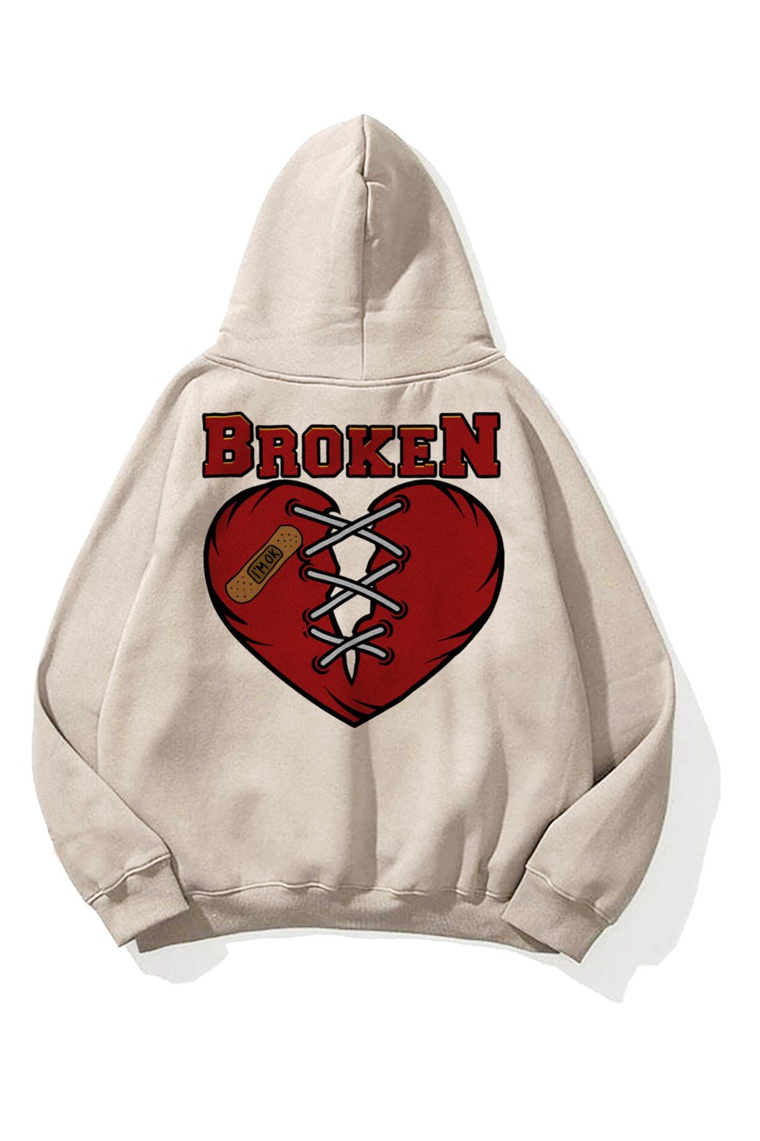 Trendiz Unisex Broken Sweatshirt Hoodie Taş