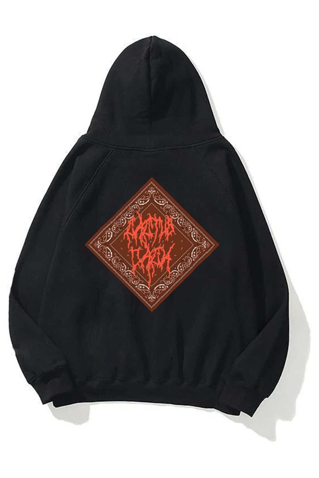 Trendiz Unisex Cactus Jack Bandana Siyah Sweatshirt Hoodie