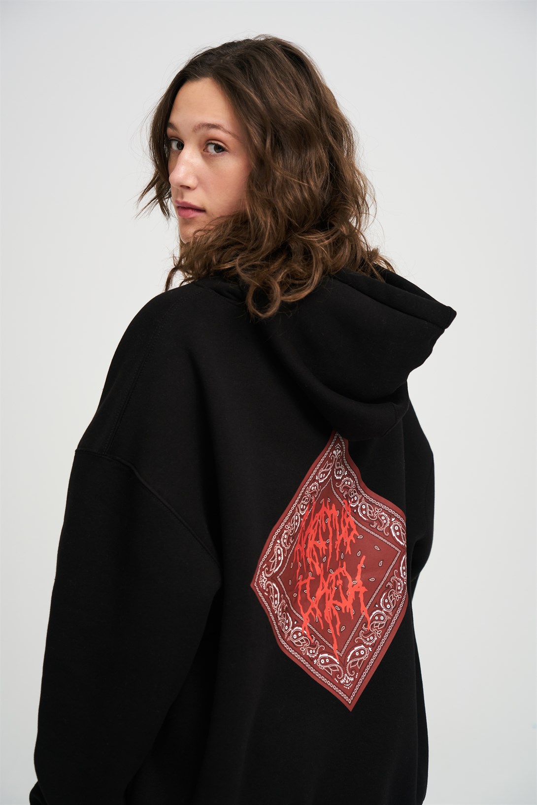 Trendiz Unisex Cactus Jack Bandana Siyah Sweatshirt Hoodie
