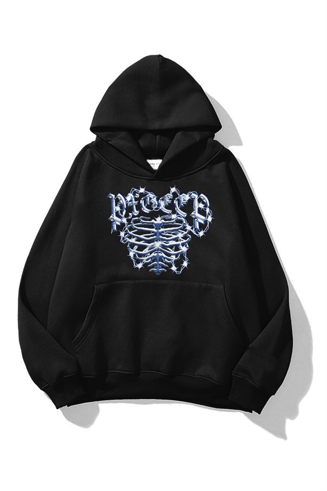 Trendiz Unisex Cage 101 Sweatshirt Hoodie Siyah