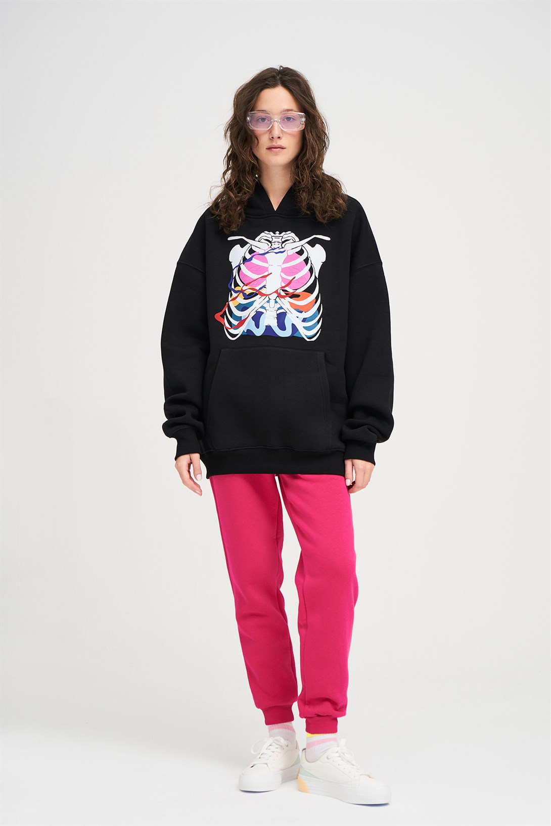 Trendiz Unisex Cage Sweatshirt Hoodie Siyah