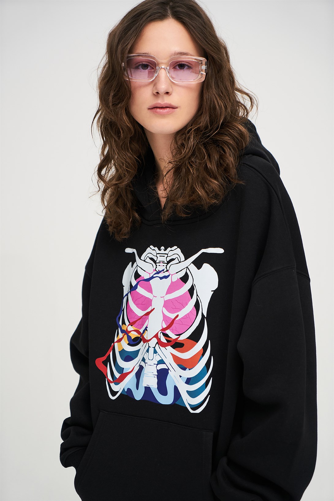 Trendiz Unisex Cage Sweatshirt Hoodie Siyah