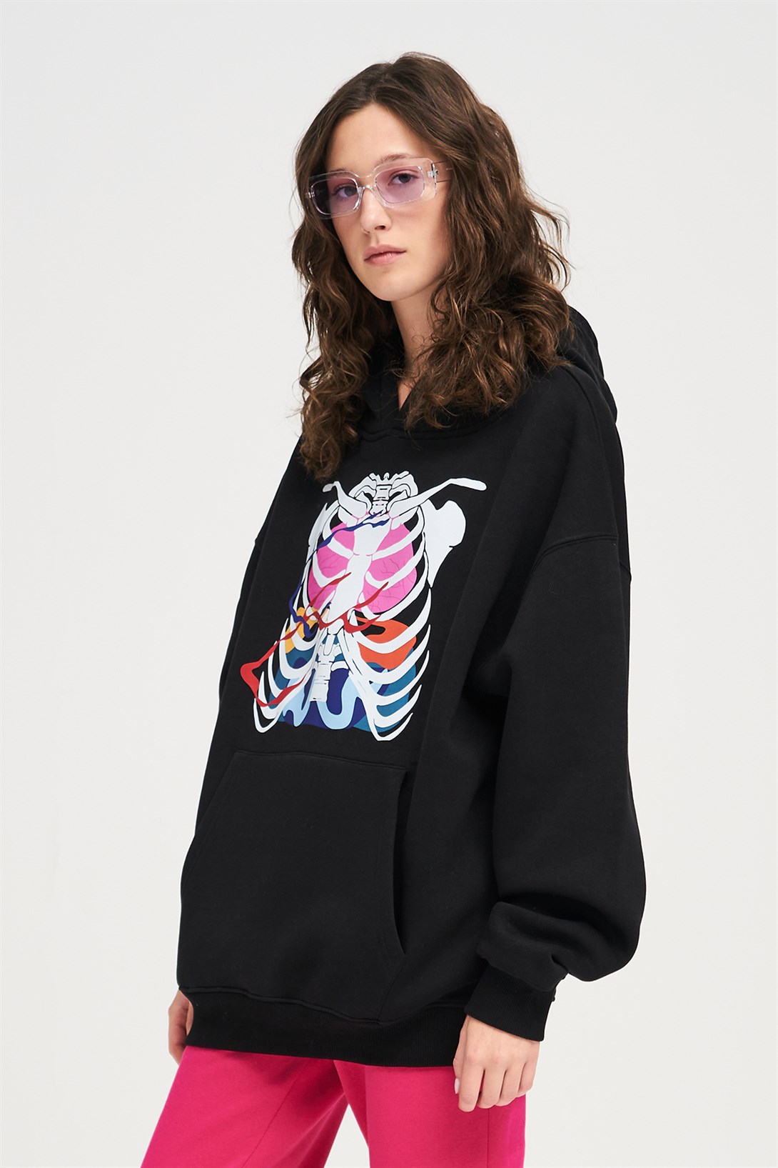 Trendiz Unisex Cage Sweatshirt Hoodie Siyah