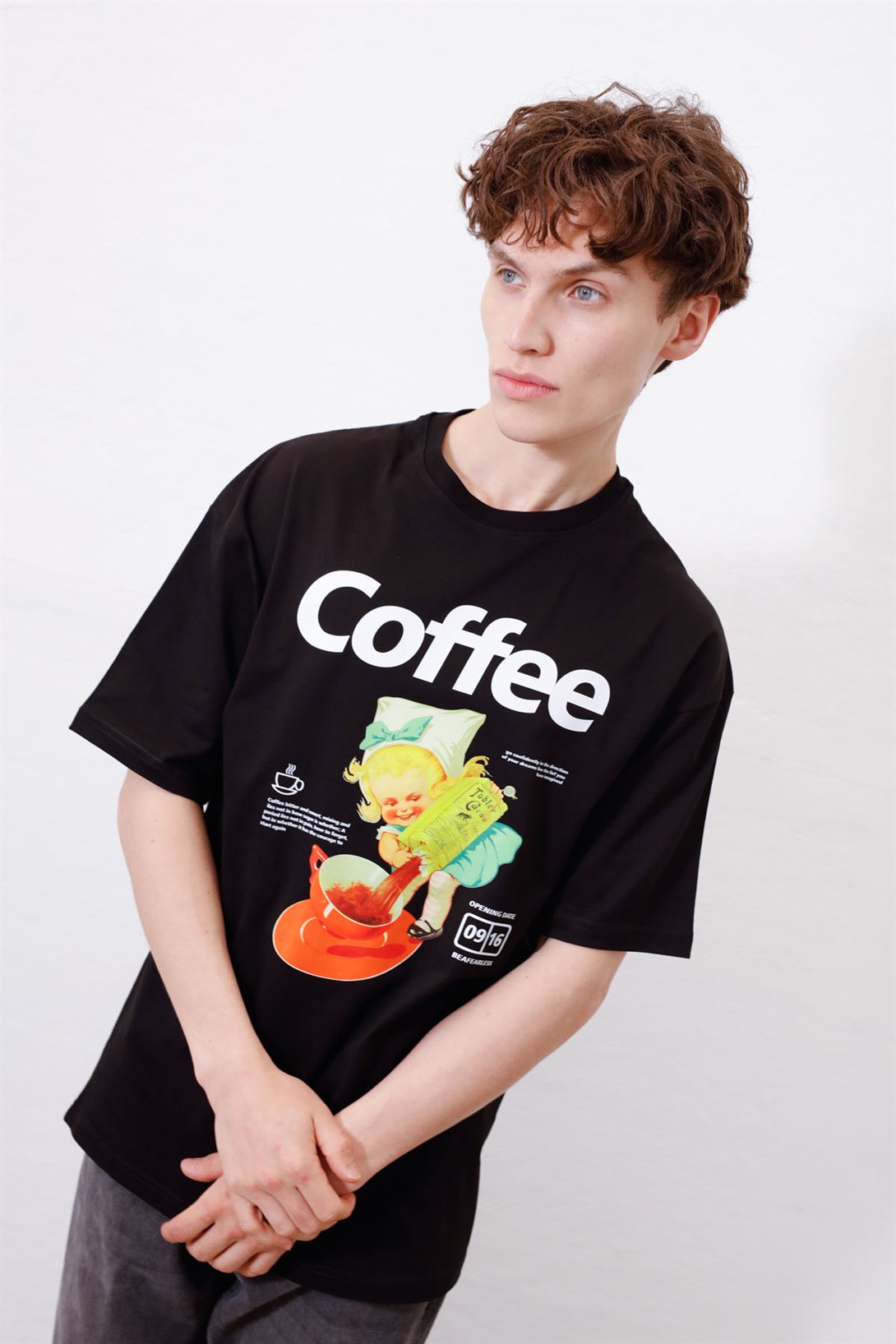 Trendiz Unisex Coffee Siyah Tshirt