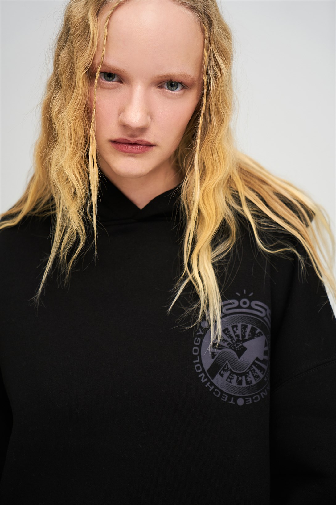 Trendiz Unisex Cross Sweatshirt Hoodie Siyah