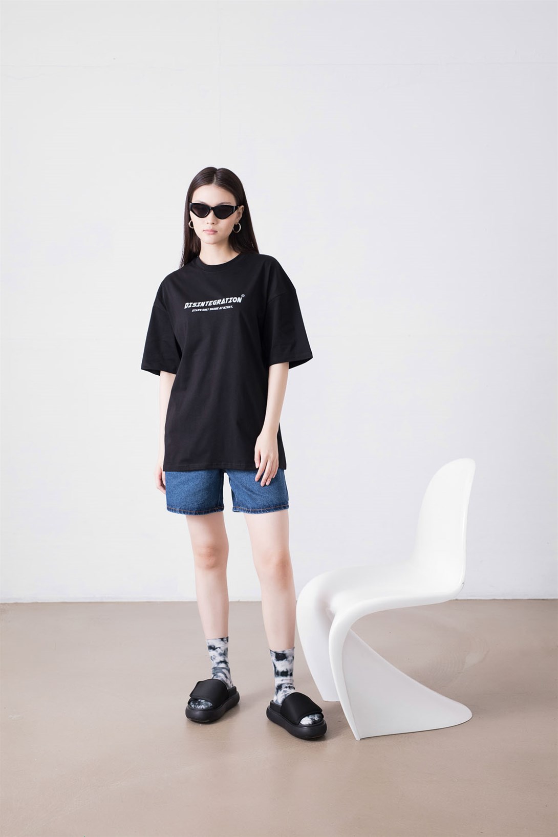 Trendiz Unisex Disintegration Siyah Tshirt