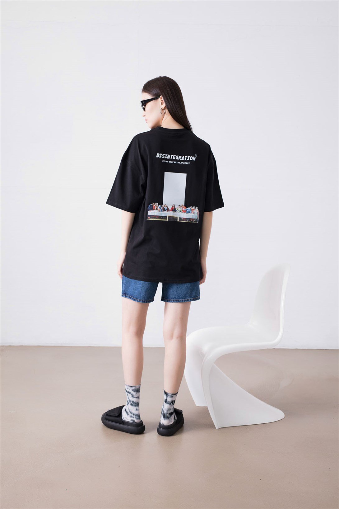 Trendiz Unisex Disintegration Siyah Tshirt