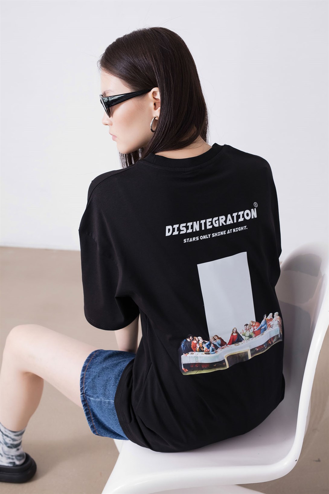 Trendiz Unisex Disintegration Siyah Tshirt