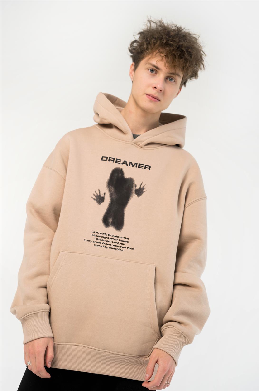 Trendiz Unisex Dreamer Sweatshirt Hoodie Taş