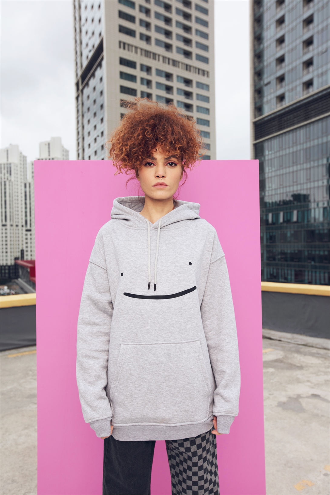 Trendiz Unisex Dreamwastaken Gri Sweatshirt Hoodie