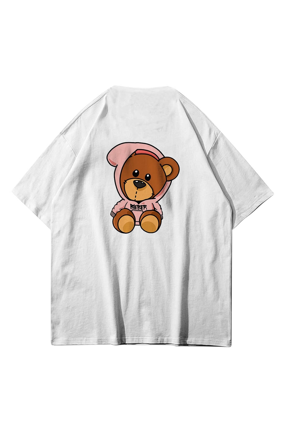 Trendiz Unisex Drew Bear Beyaz Tshirt