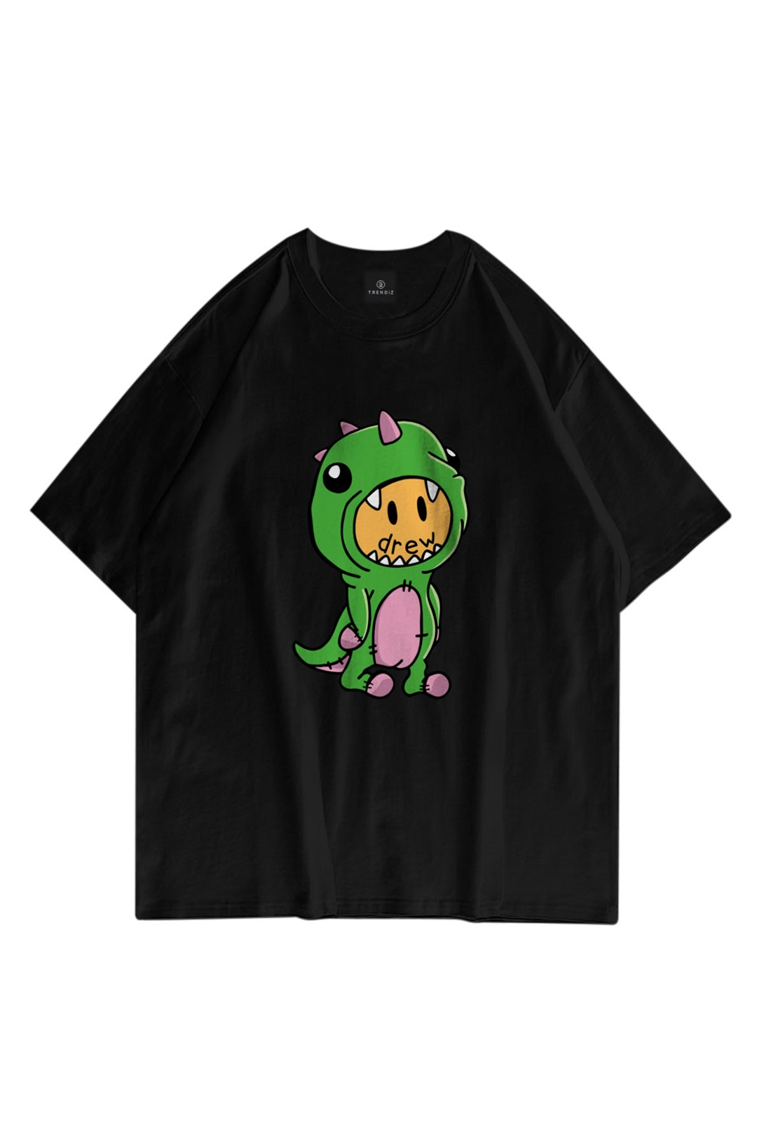 Trendiz Unisex Drew Canavar Siyah  Tshirt