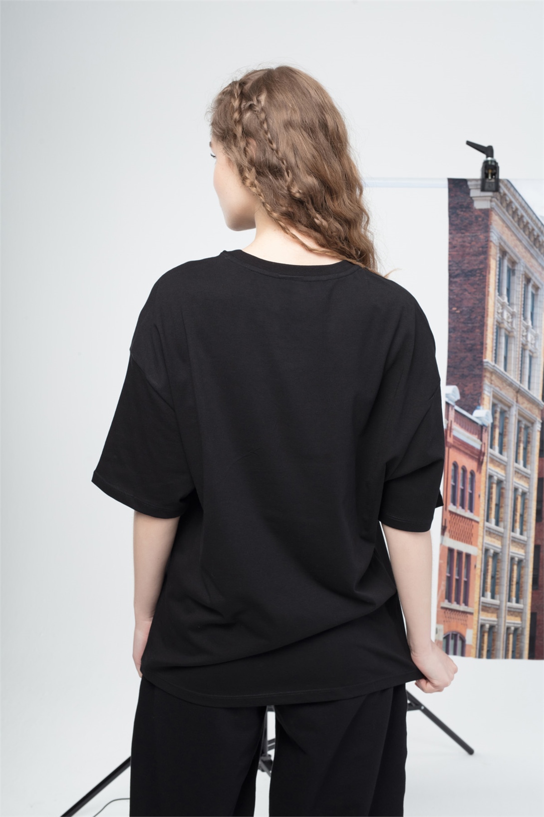 Trendiz Kadın Drew Tshirt Siyah