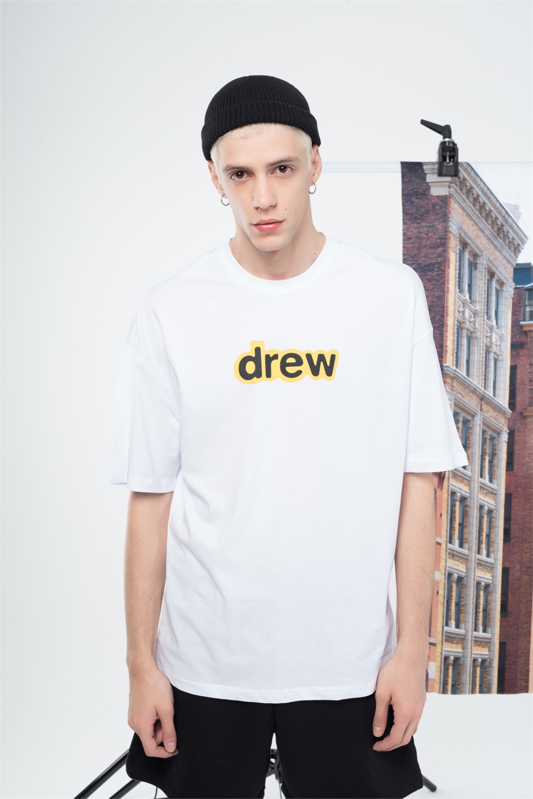 Trendiz Erkek Drew Yazı Tshirt Beyaz