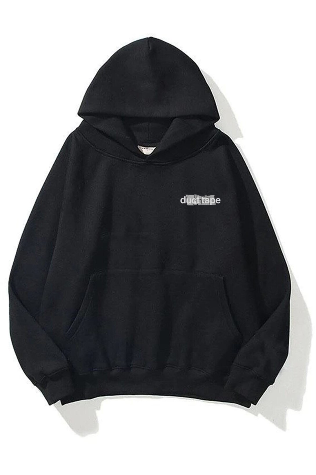 Trendiz Unisex Duct Tape Sweatshirt Hoodie Siyah