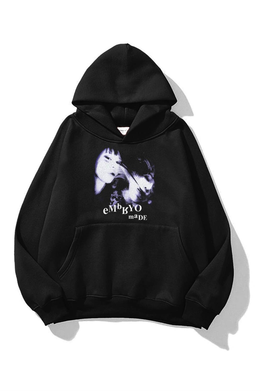 Trendiz Unisex Embryo By Sweatshirt Hoodie Siyah