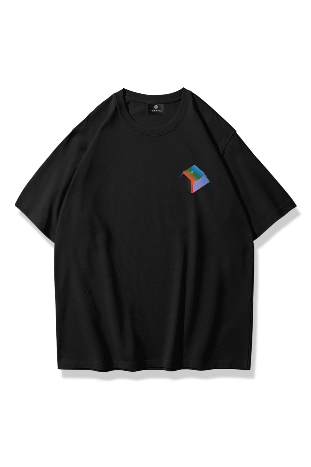Trendiz Unisex Escape Route Tshirt Siyah